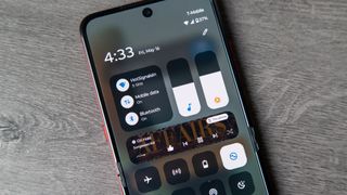 Quick settings menu on the Razr Ultra 2025