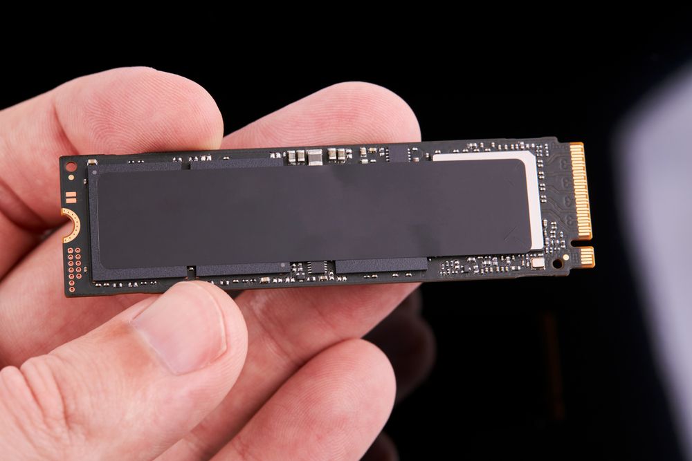 NVMe SSD stock image