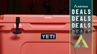 Close-up of Yeti cooler in Coral