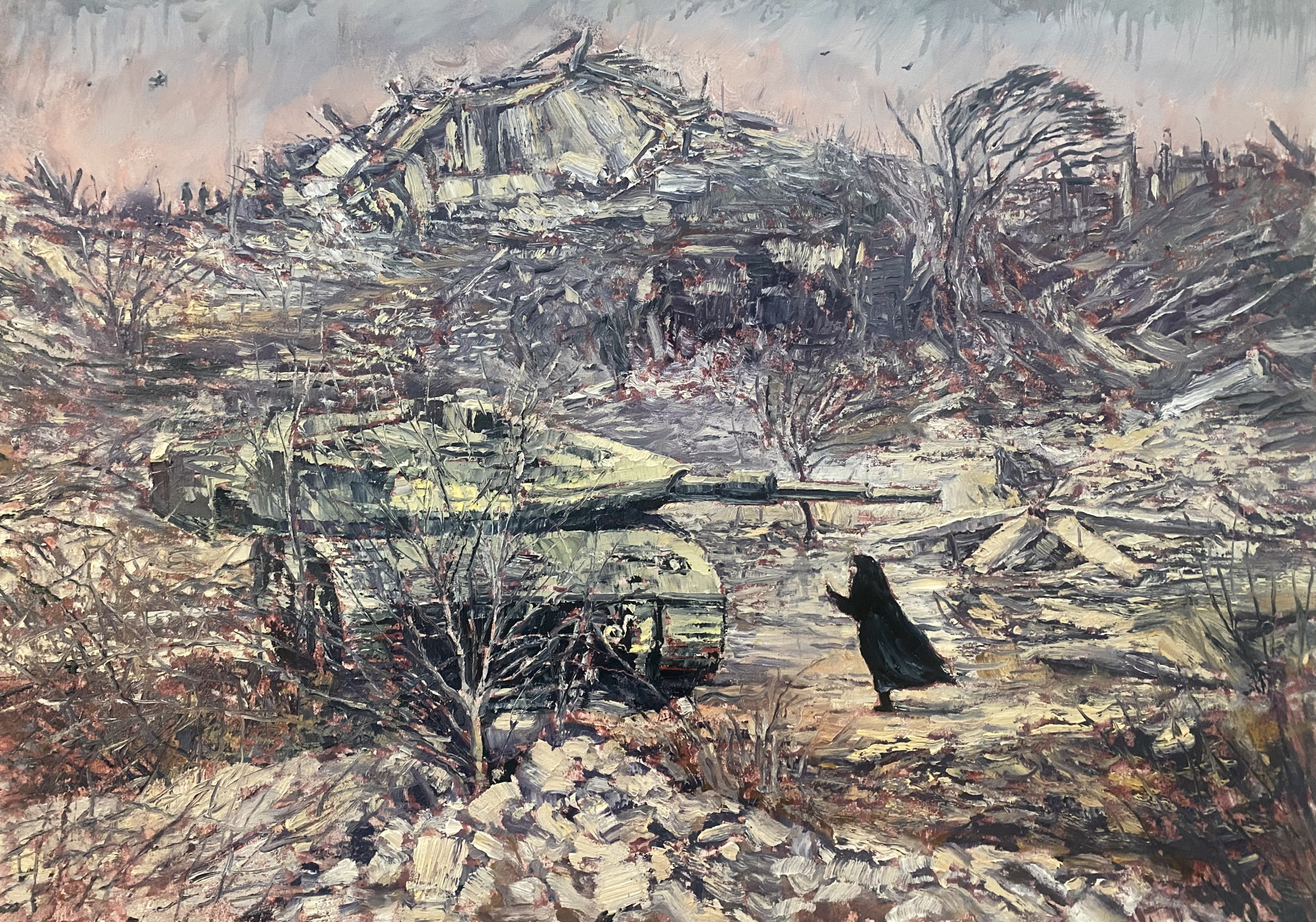 A lone woman confronts an Israeli Tank in Woman of the South