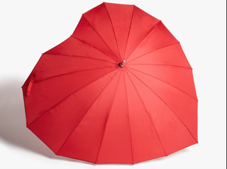 Give a Little Love Heart Shape Umbrella