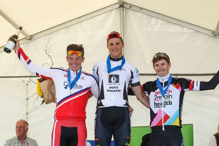 Alex Edmondson, Scott Sunderland and Oliver Kent-Spark on the Melbourne to Warrnambool podium