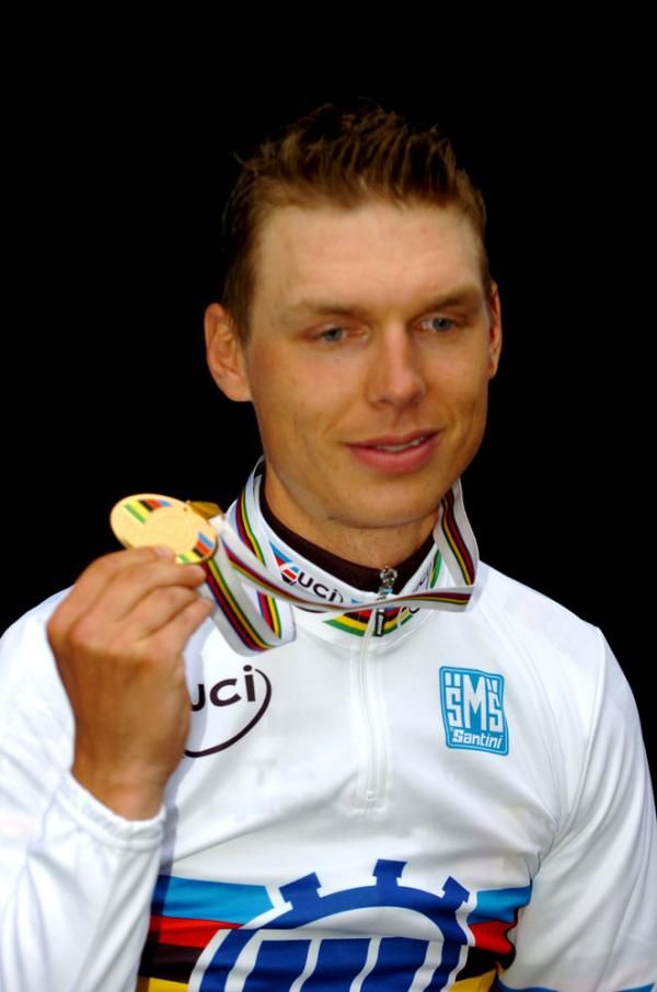 Martin shows off his gold medal