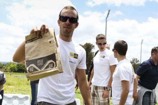 Dennis Van Niekerk brought his lunch