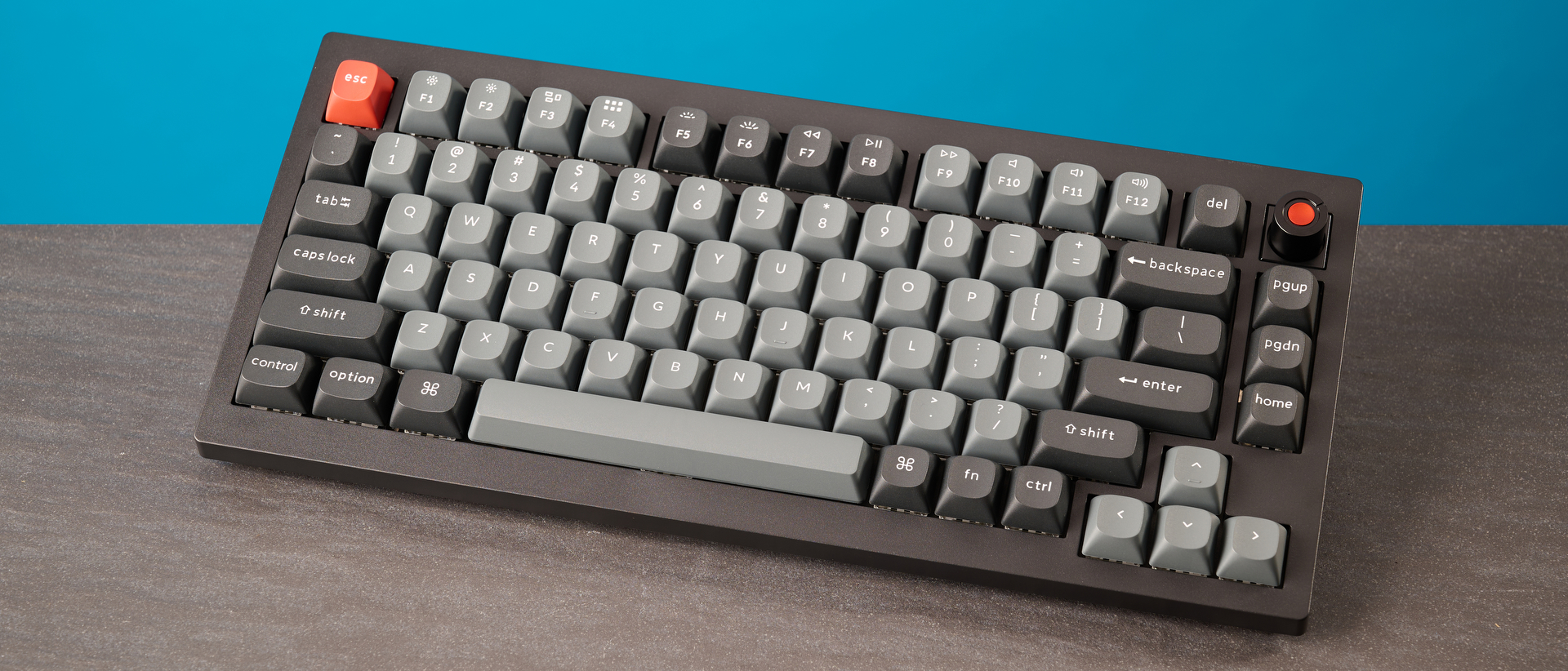 A Keychron V1 8K wired mechanical keyboard