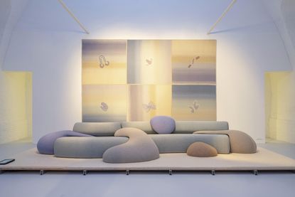 Patricia Urquiola works displayed in exhibition space