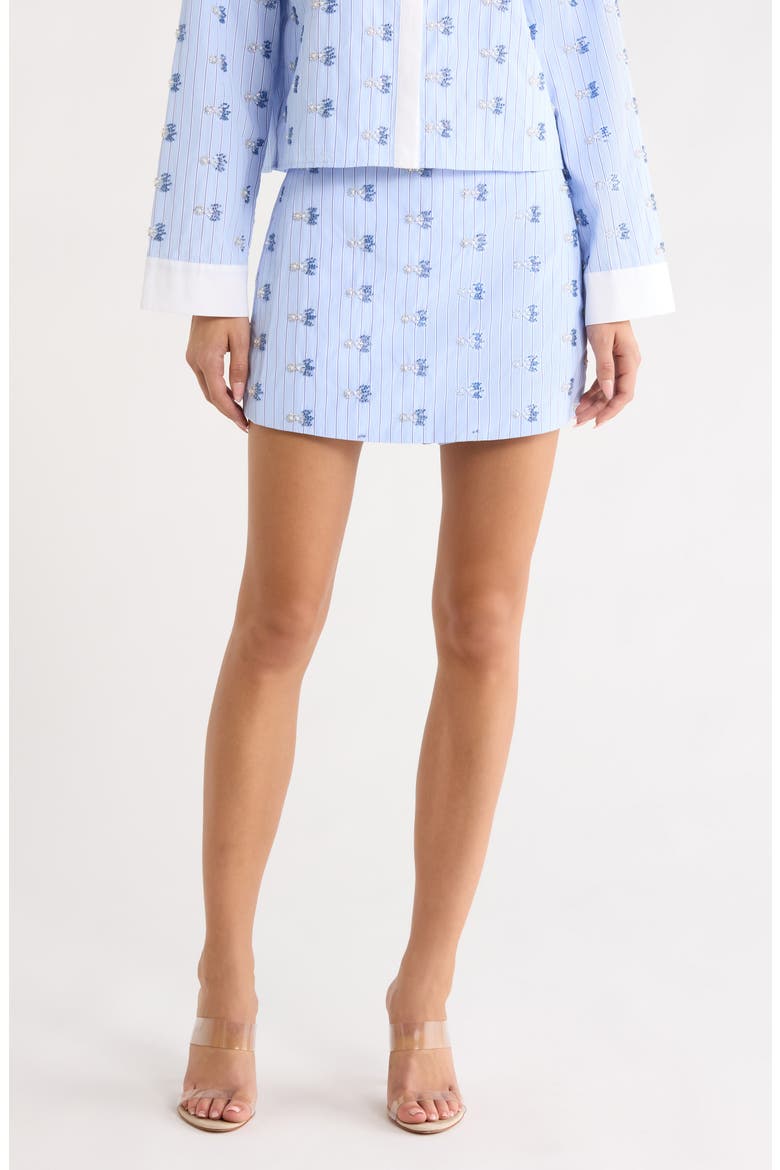 Spencer Beaded Striped Skort