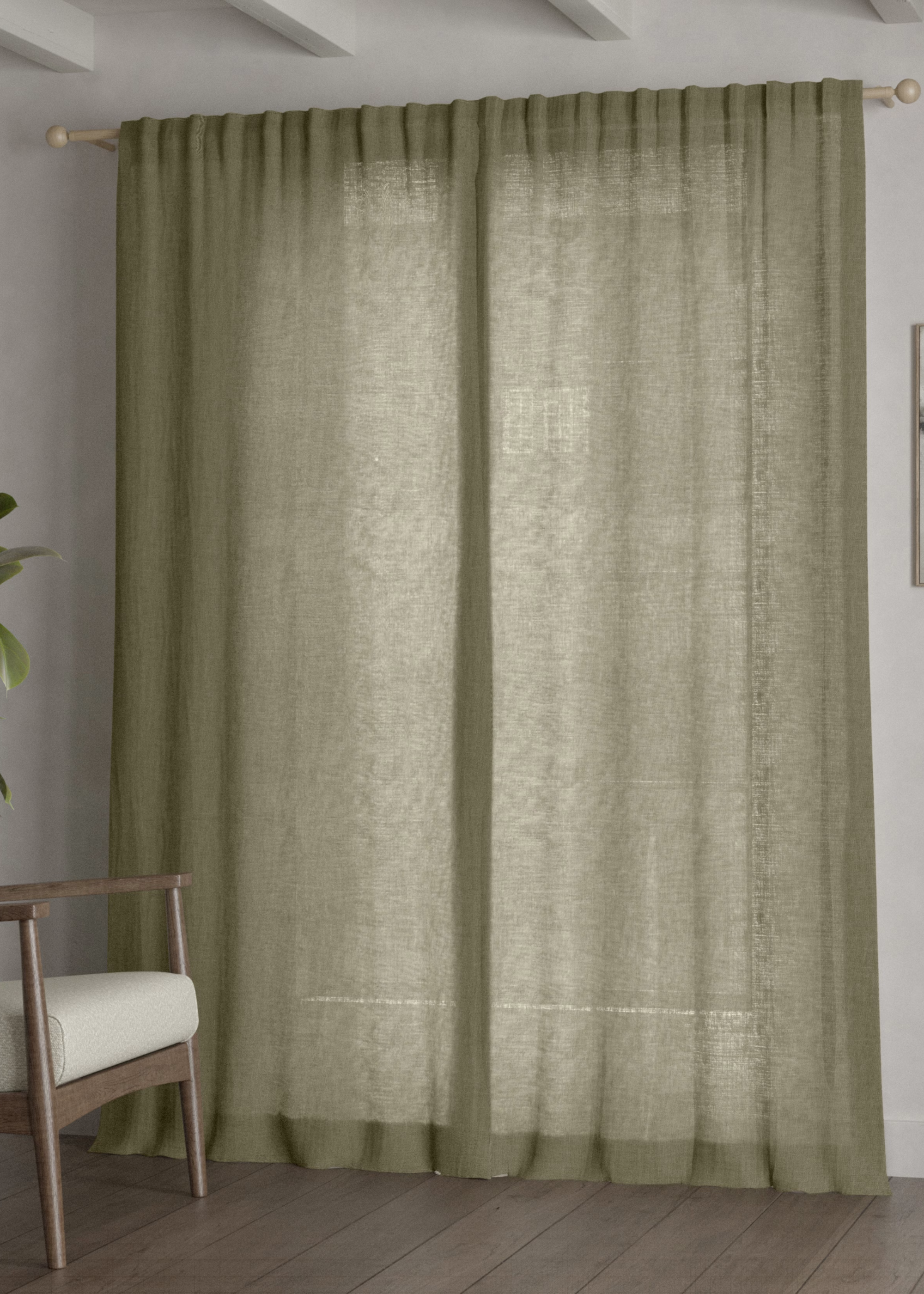 M&amp;amp;S, Cotton Linen Blend Sheer Multiway Curtains
