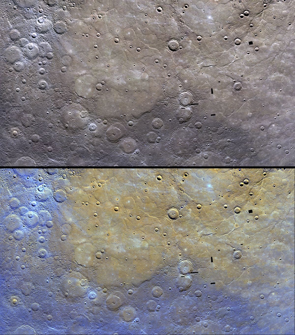 mercury surface northern plains