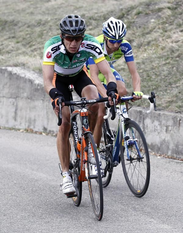 Przemyslaw Niemiec (Miche) and Ivan Santaromita (Liquigas-Doimo) in their race-winning break.