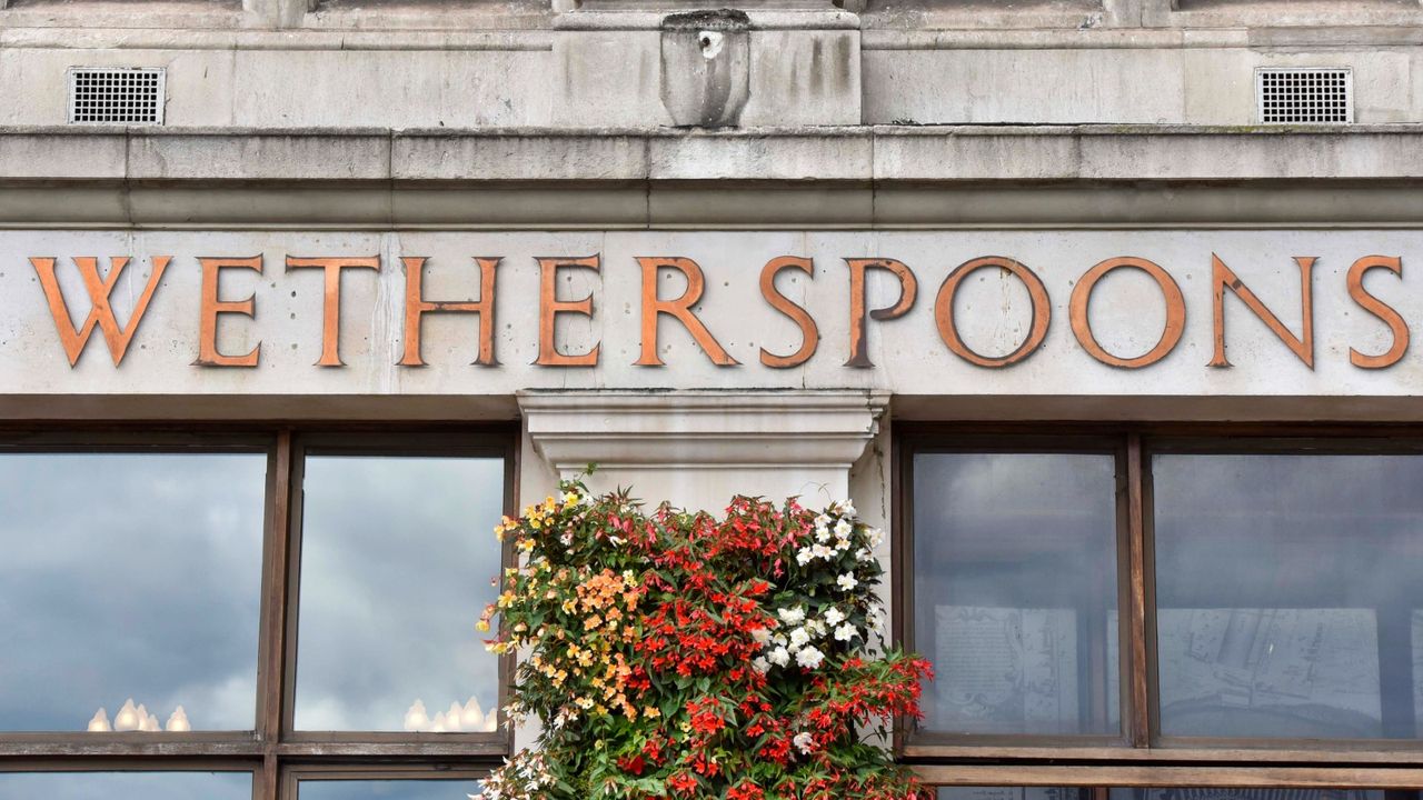 A sign on the JD Wetherspoon pub, The Liberty Bounds. JD Wetherspoon is cutting prices on food and soft drinks up to 48 percent after the Government&#039;s popular Eat Out to Help Out scheme ends. The discounts will be available from Monday to Wednesday from September 1st, until November 11th, in all pubs.