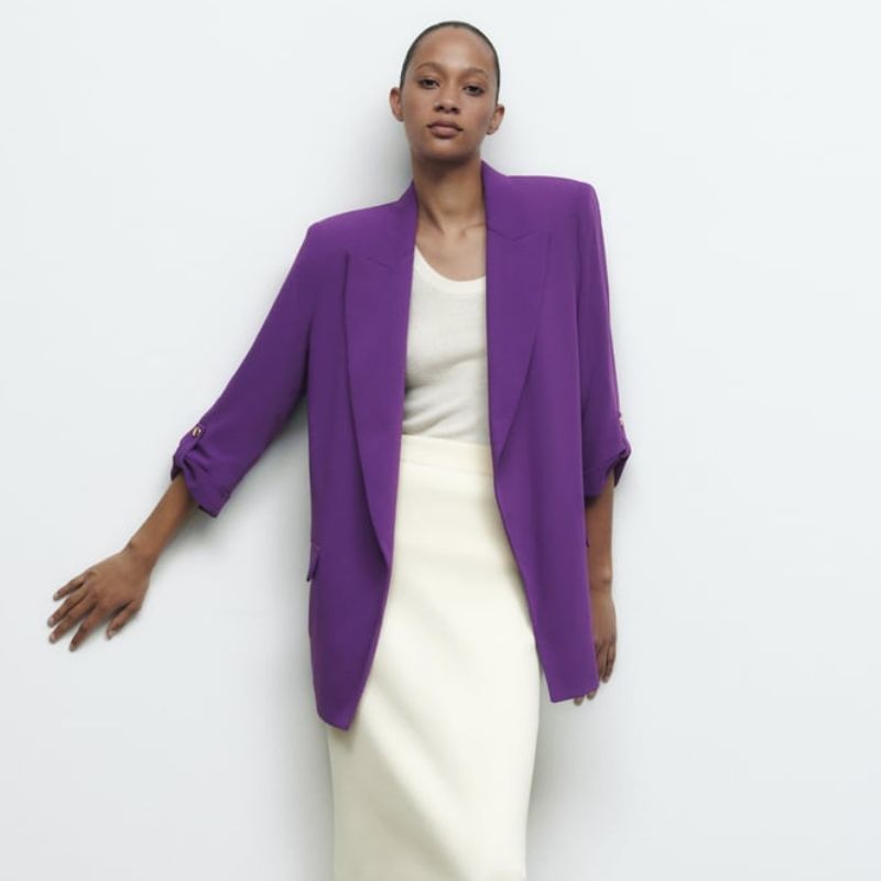 purple blazer