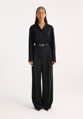 High-Waist Tailored Trousers | Black