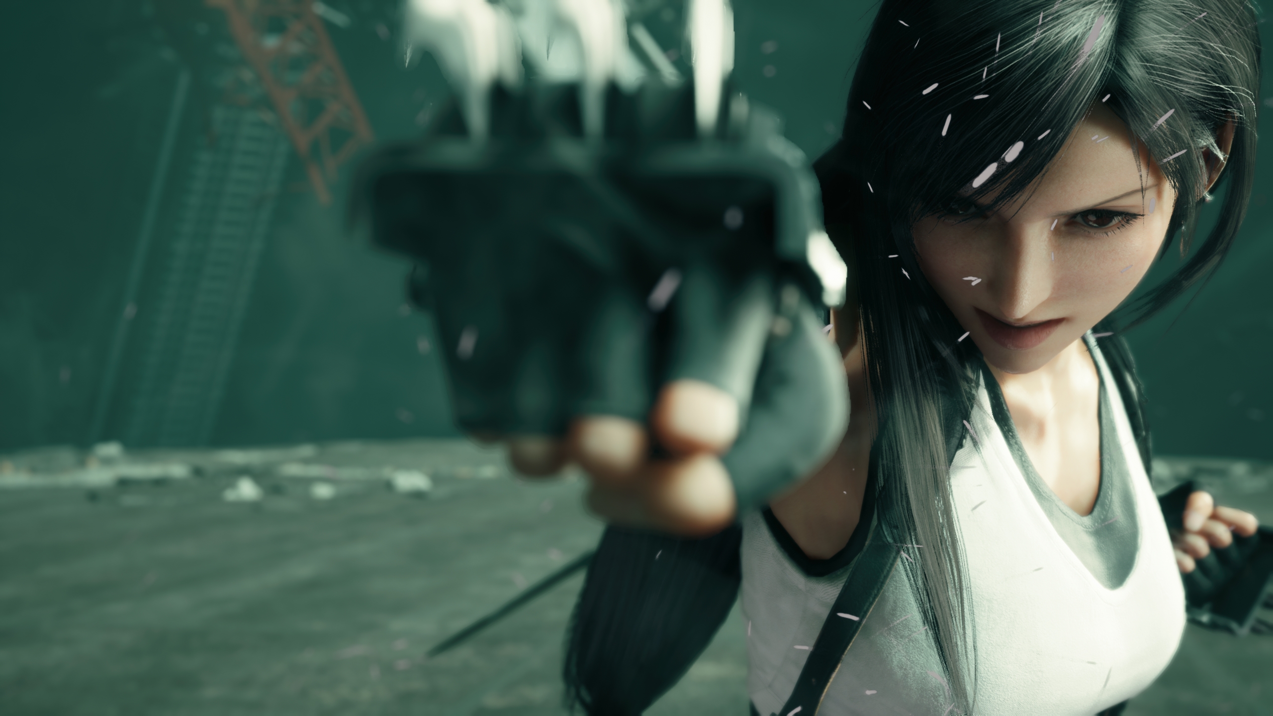 Tifa throws a punch with a clawed glove