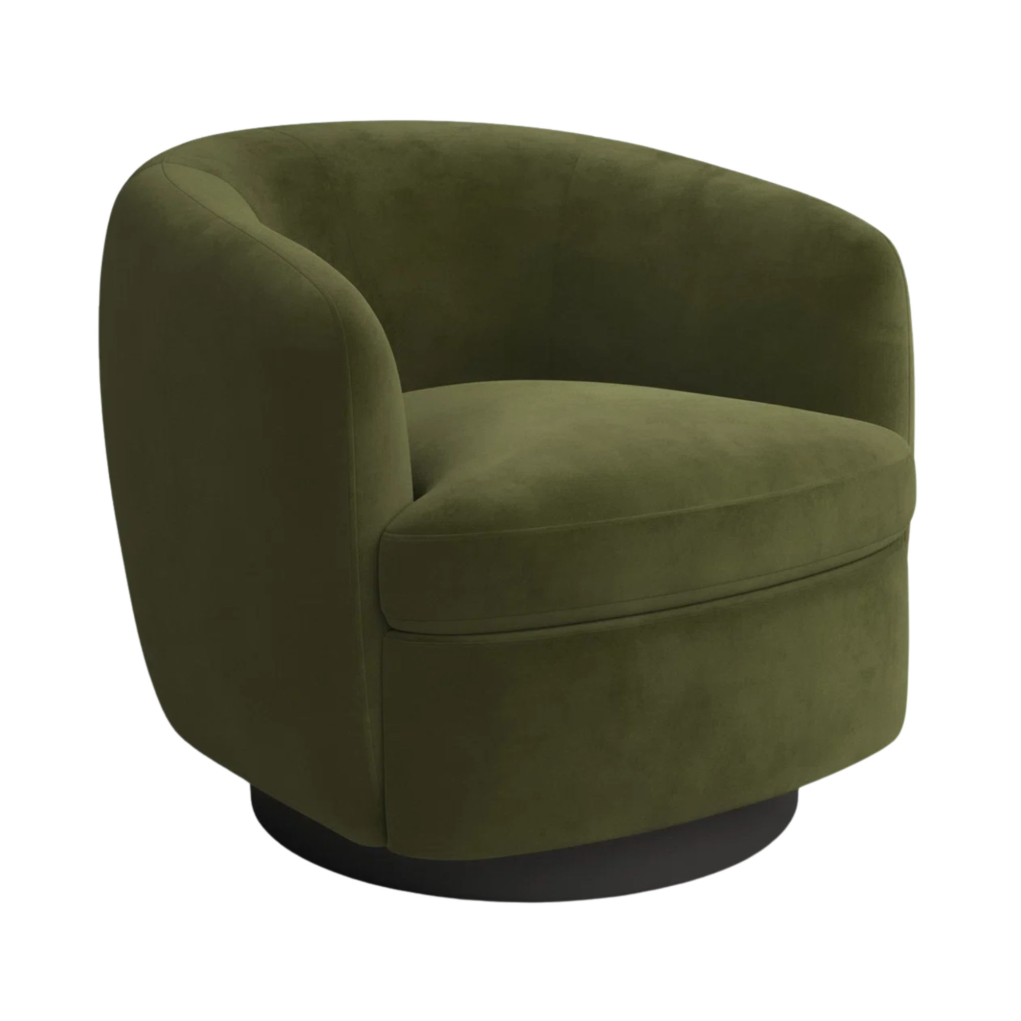 a green swivel chair