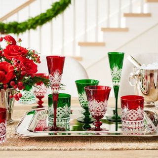 Antique Cut Glassware Collection on a dining table. 