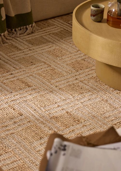Handwoven Jute Rug Almir With Fringes