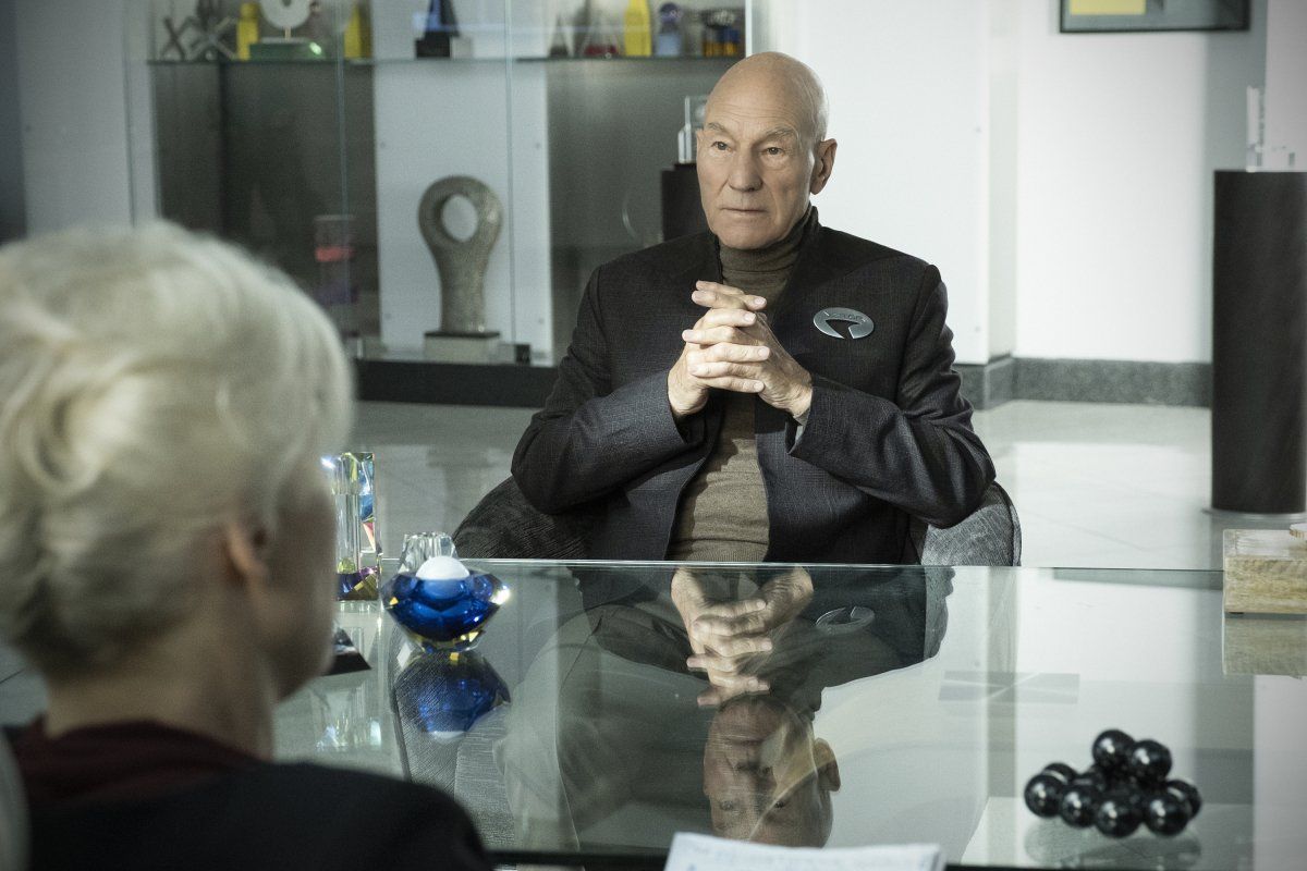 Sir Patrick Stewart as Jean-Luc Picard in "Star Trek: Picard" Episode 2: Maps and Legends.