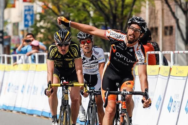 Alex Candelario (Team Optum p/b Kelly Benefit Strategies) won stage 2 at the Tour de Korea from a 3-man break and moved into the overall lead.