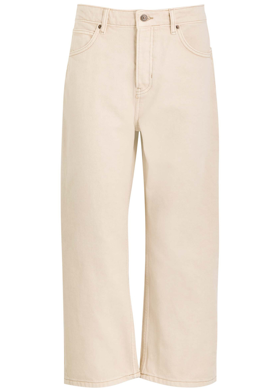 Deep Trance Wide-Leg Cropped Jeans