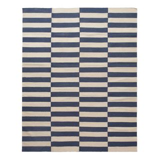 blue and white rug
