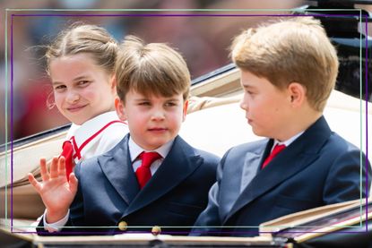 Prince George, Princess Charlotte and Prince Louis sat in royal carriage