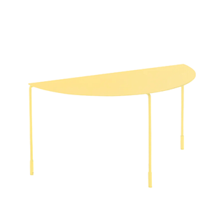 half-moon yellow coffee table