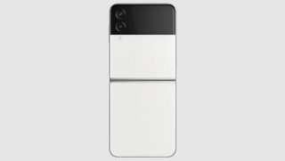 A Samsung Galaxy Z Flip 4 in White