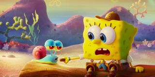 Spongebob and Gary in The Spongebob Movie: Sponge on the Run.