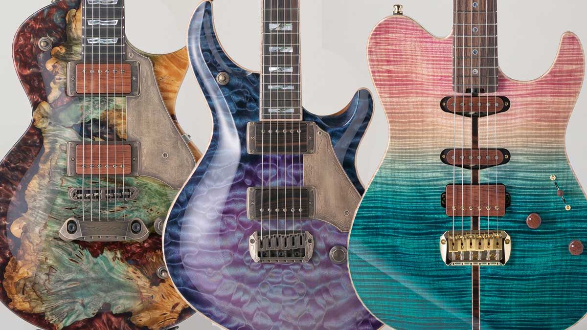 Esp Reveals The Stunning 21 Exhibition Limited Series Unique Japanese Custom Shop Models With Eye Popping Finishes Musicradar