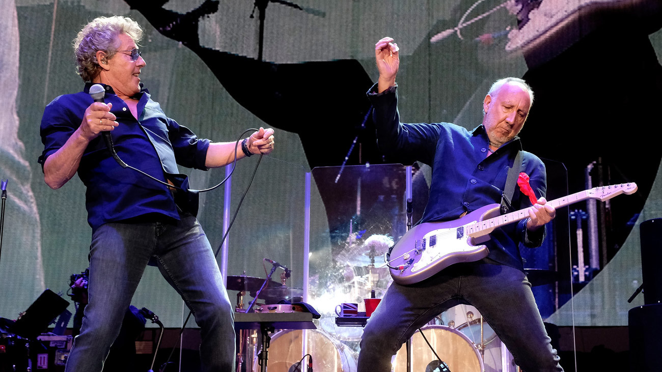 A picture of The Who in concert earlier this year