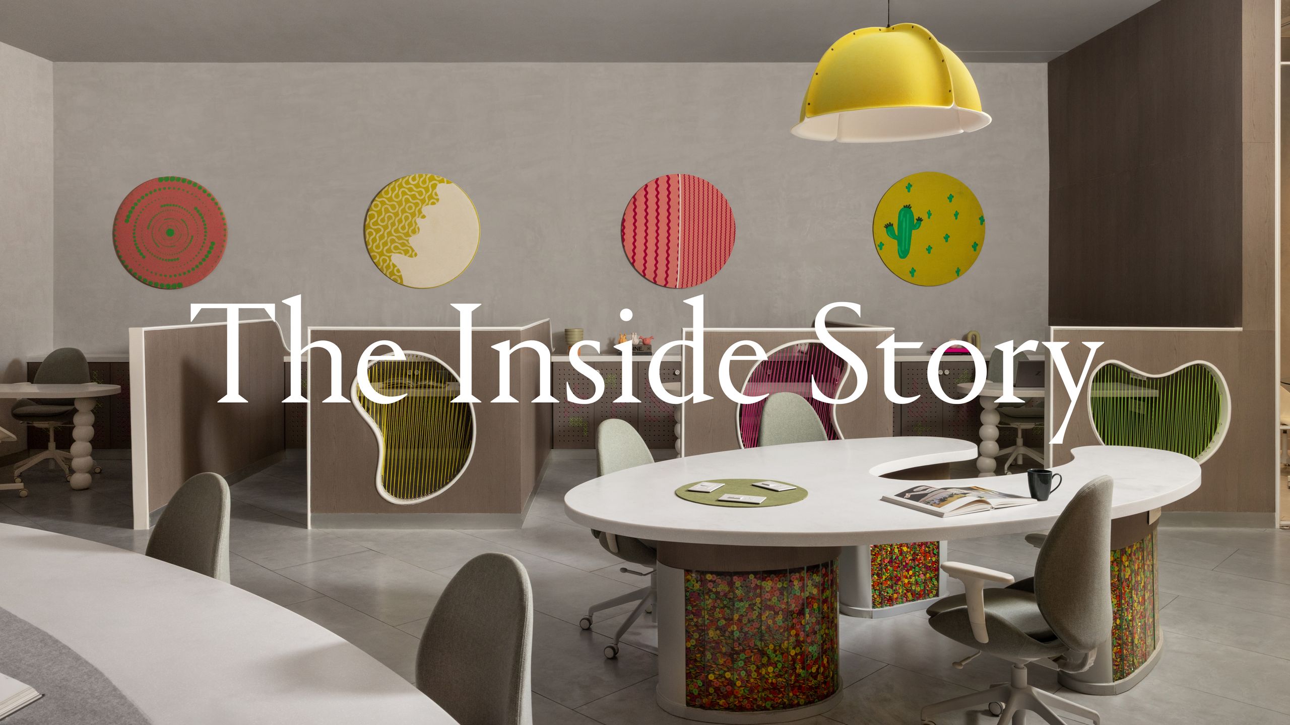 wallpaper.com - Anna Solomon - Giant buttons and neon laces: this surreal office takes cues from a sewing box