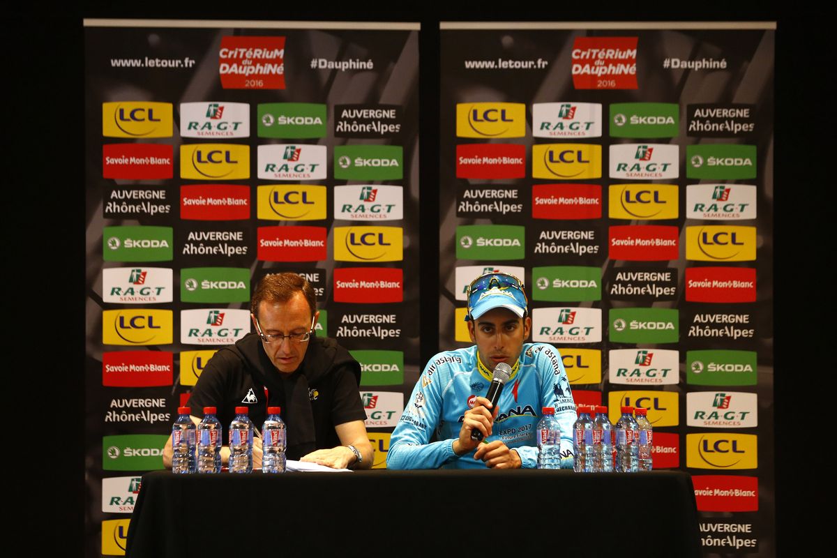 Fabio Aru in the press conference