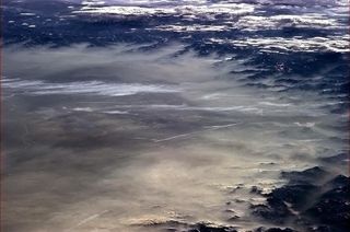 Hazy Alps Viewed From Space