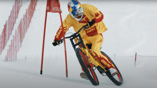 Fabio Wibmer Bikes Down the Streif Ski Race Course
