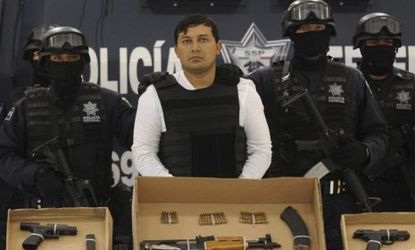 One of the alleged leaders of the Los Zetas cartel is detained by Mexican police in July: Hacking group Anonymous has threatened to unveil information about the cartel to police.