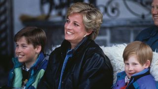 32 of the best Princess Diana Quotes - Diana on family skiing trip in Austria sat in a carriage with harry and william