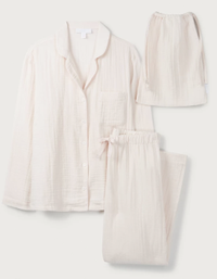 Double-Cotton Pyjama Set With Bag | £80 at The White Company