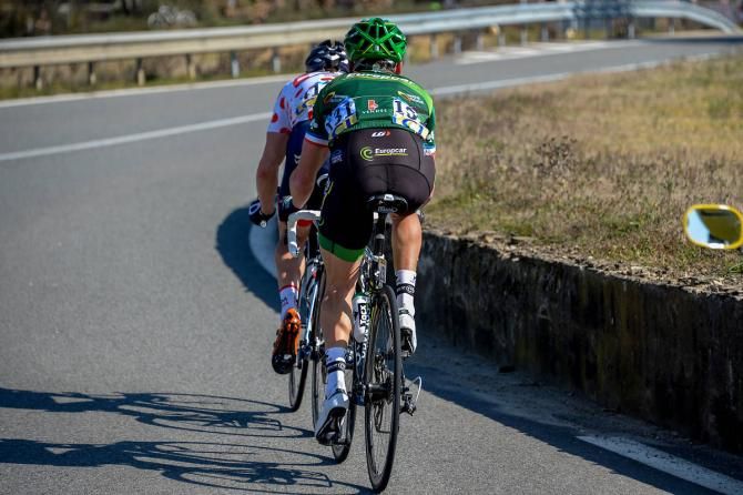 Mountains leader Sylvain Chavanel (IAM Cycling) and Thomas Voeckler (Europcar) on the attack