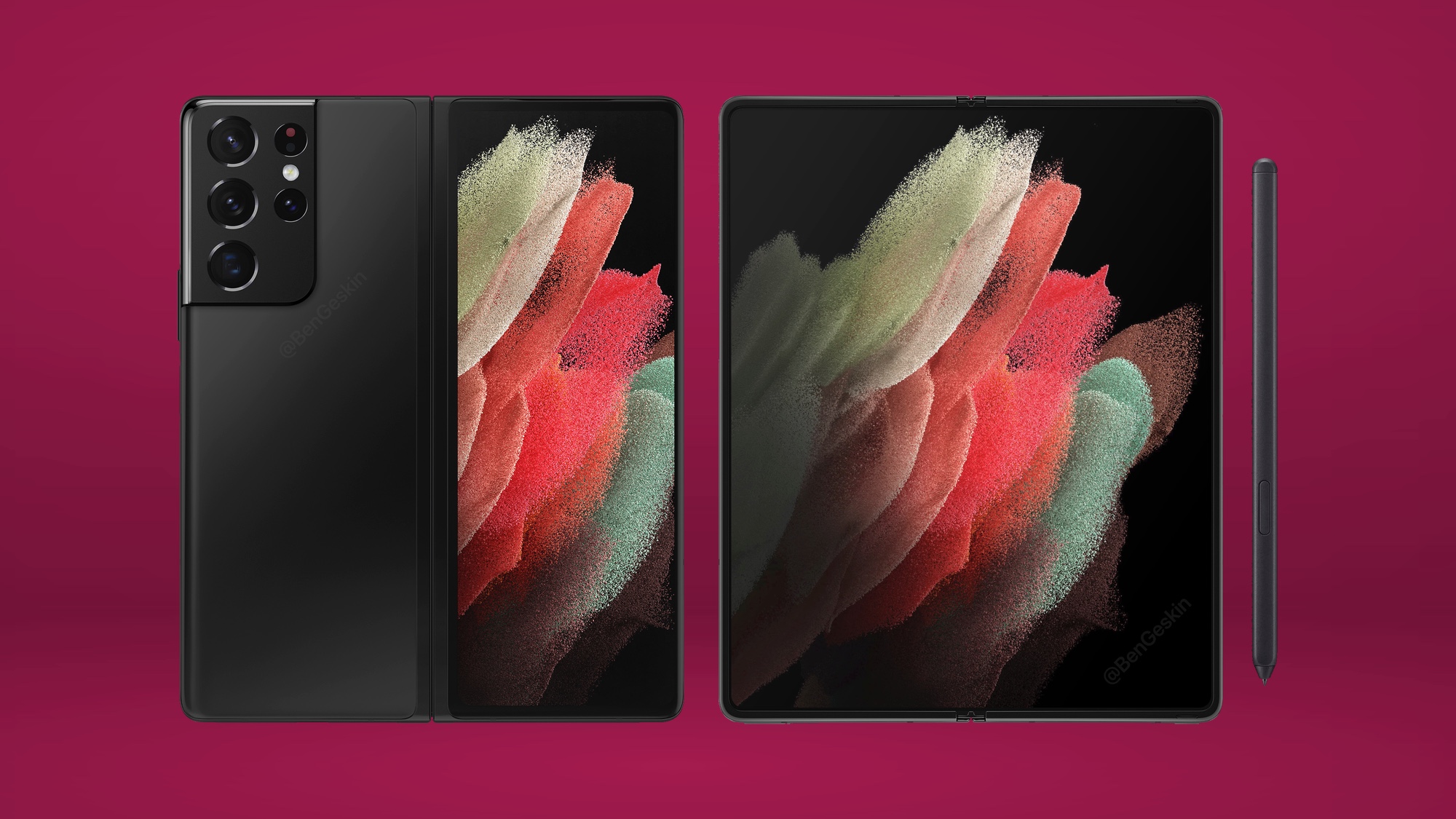 Galaxy Z Fold 3 render