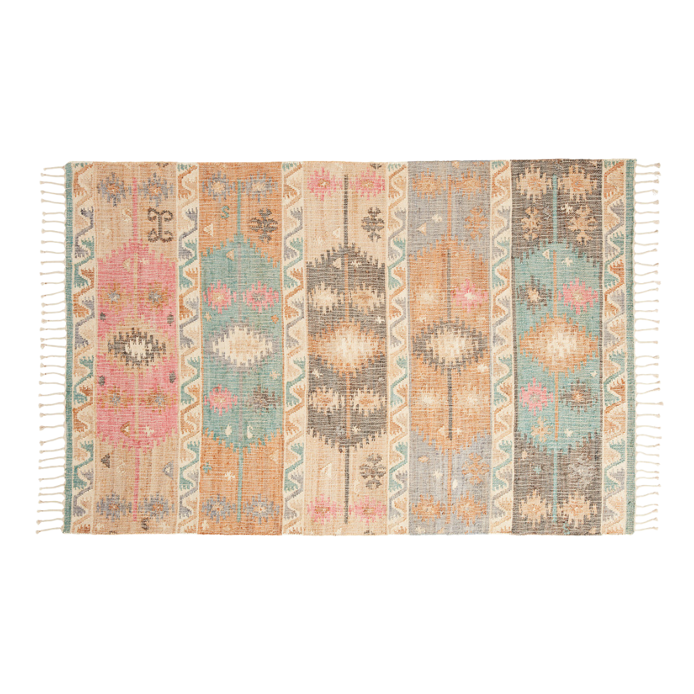 Jute Rug with aztec print