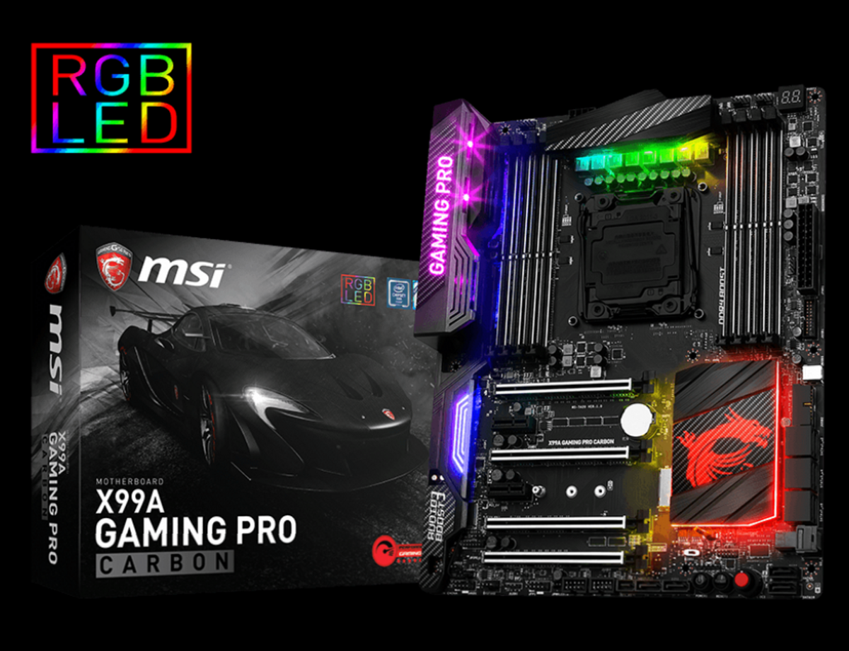 MSI X99A Pro Carbon Motherboard Sports Front Panel USB 3.1 Type-C