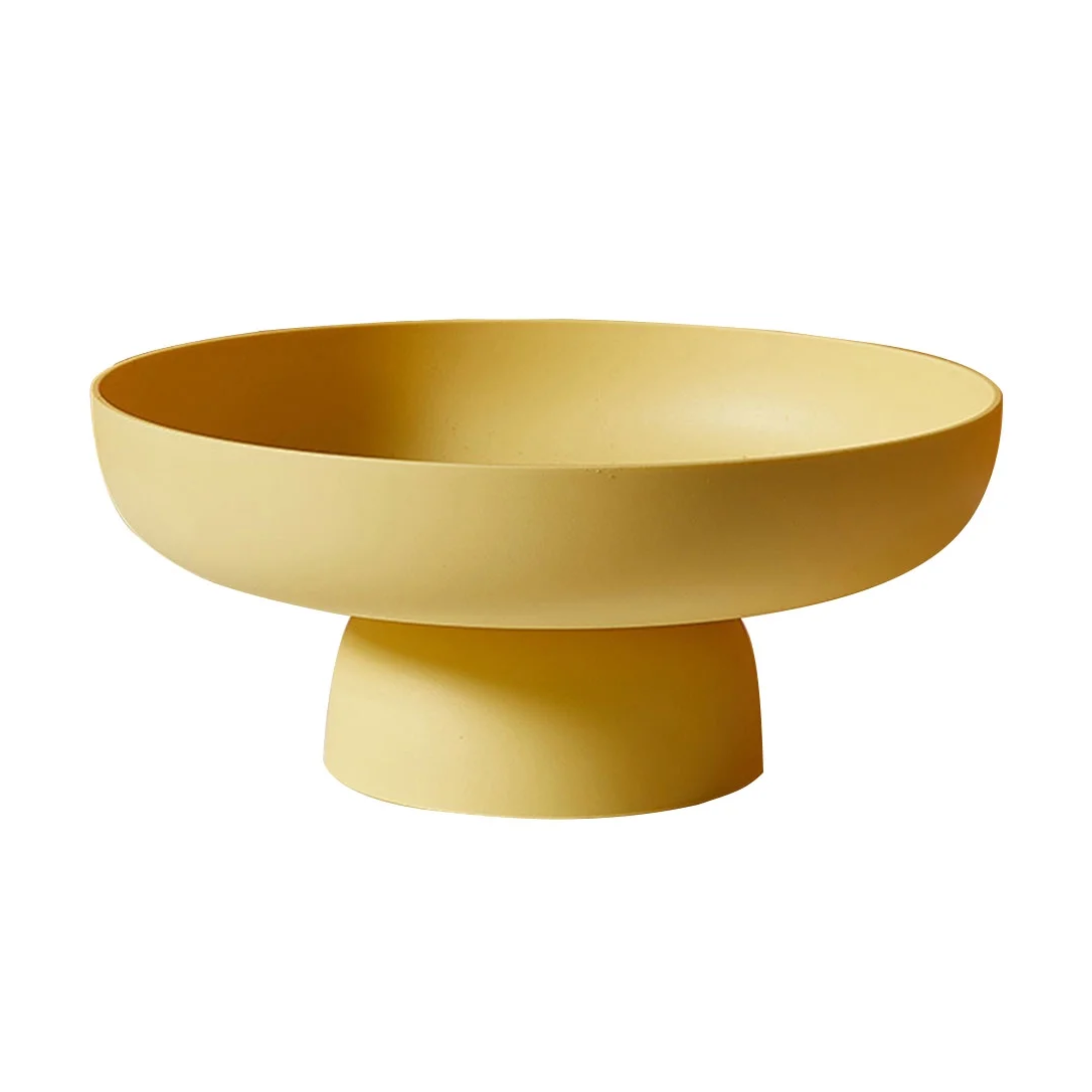 yellow pedestal bowl