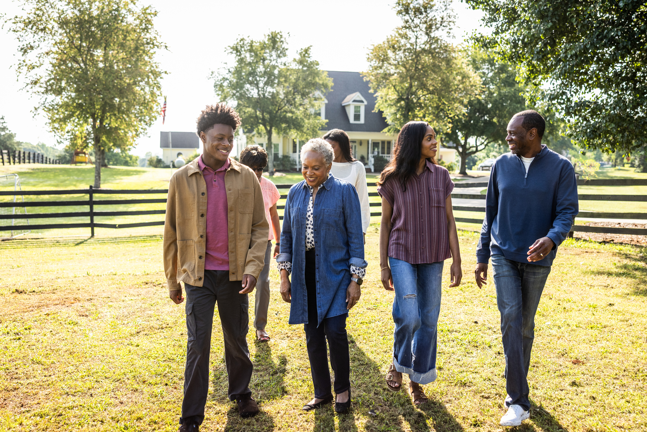Multi-generations taking a walk