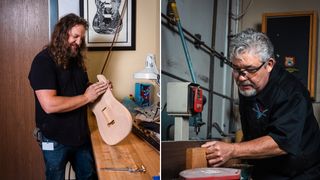 Andy Hicks and David Brown of the Fender Custom Shop working