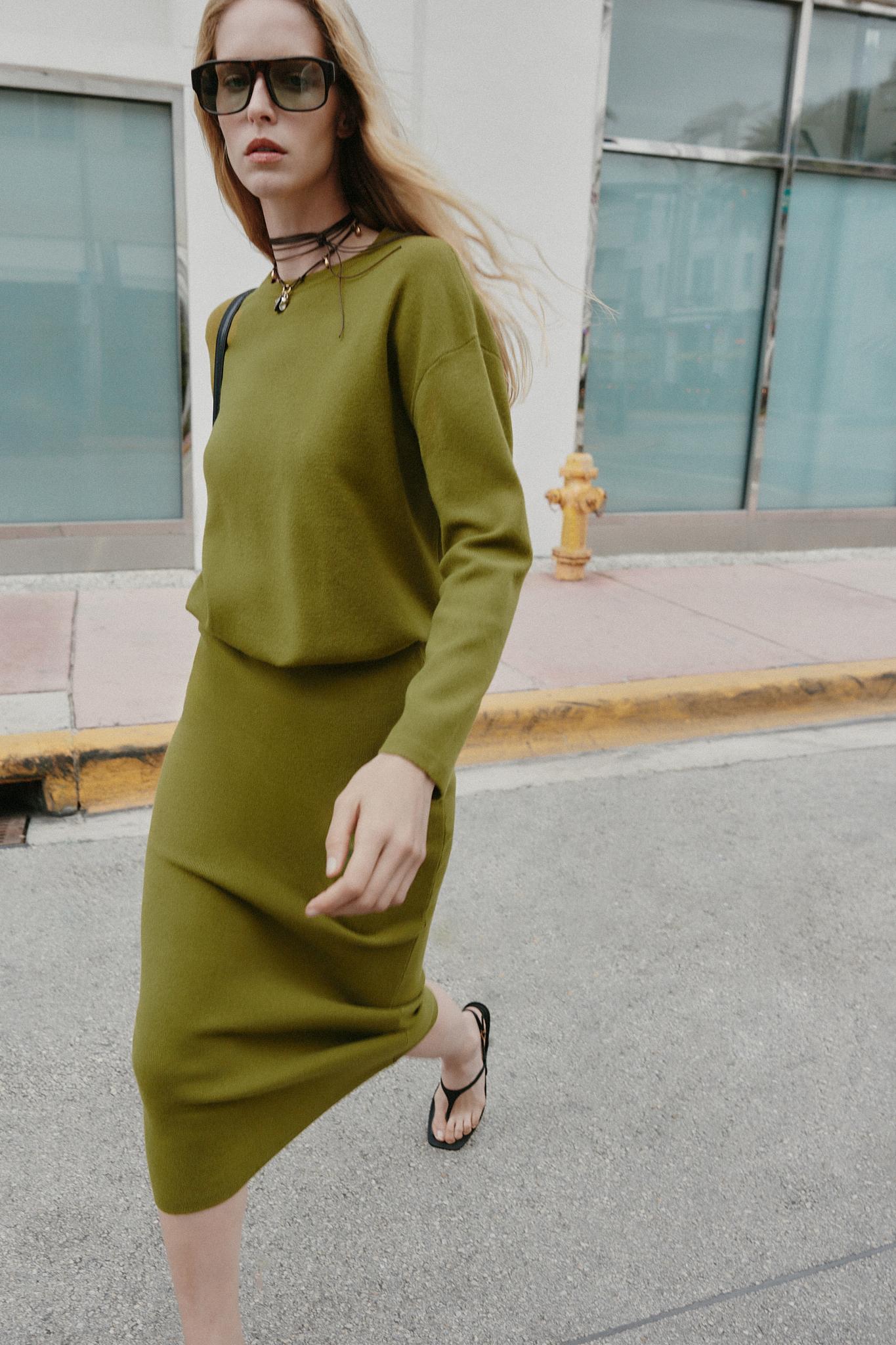 Knit Midi Skirt