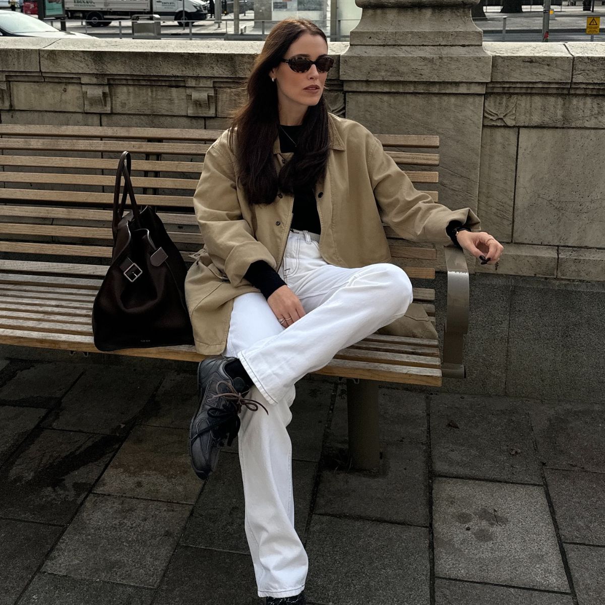@annabelrosendahl wears low-profile trainers, one of the biggest trainer trends of 2025.
