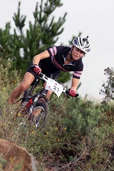 Canberra's Bec Parkes heads to victory in the women's 100 mile.