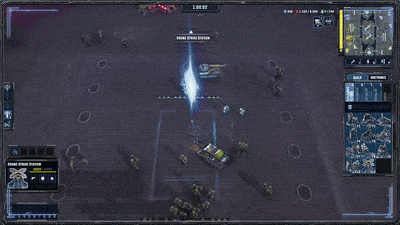 A gif showing an orbital drone strike in Tempest Rising