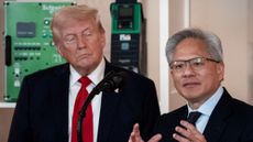 President Donald Trump and Nvidia CEO Jensen Huang